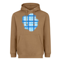 Toasted Coconut Winter Tartan Patch Heavyweight Hoodie - BundleAndBundleShop