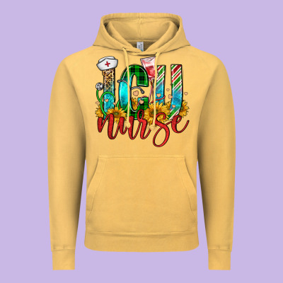 Christmas Icu Nurse Vintage Hoodie Designed By Fadigitalartstudio