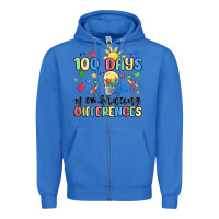 True Royal 100 days of embracing differences Zipper Hoodie - MaliasSmallBusiness