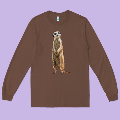 Meerkat Long Sleeve Tee Designed By Lillyallendesigns