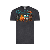 Vintage Black born to camp Vintage Tee - JahusDesignShop