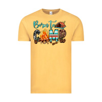 Vintage Mustard born to camp Vintage Tee - JahusDesignShop
