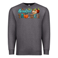 Charcoal Heather thankful teacher Premium Sweatshirt - BundleAndBundleShop