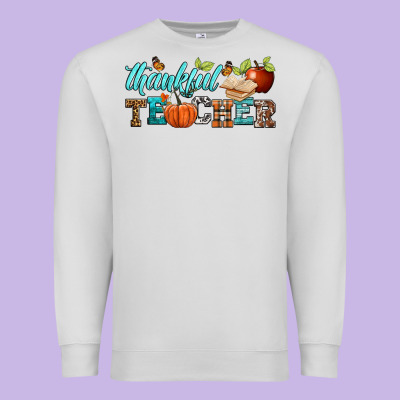 Thankful Teacher Premium Sweatshirt Designed By Bundleandbundleshop