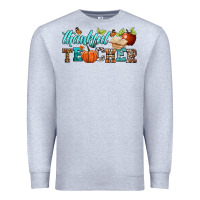 Heather Grey thankful teacher Premium Sweatshirt - BundleAndBundleShop