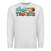 Oatmeal Heather thankful teacher Premium Sweatshirt - BundleAndBundleShop