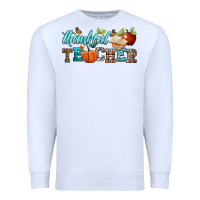 White thankful teacher Premium Sweatshirt - BundleAndBundleShop