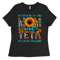 Black god gifted me two titles mom and teta and i rock t Ladies Tee - JahusDesignShop