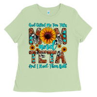 Matcha god gifted me two titles mom and teta and i rock t Ladies Tee - JahusDesignShop