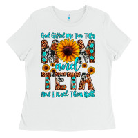 White god gifted me two titles mom and teta and i rock t Ladies Tee - JahusDesignShop