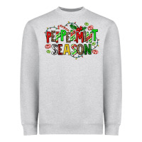 Heather Grey peppermint season Heavyweight Sweatshirt - AdoDesignShop