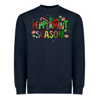 Navy peppermint season Heavyweight Sweatshirt - AdoDesignShop
