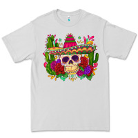 Dove Grey mexican skull Premium Tee - Zillion Design Studio
