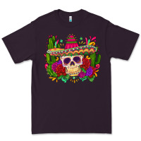 Plum mexican skull Premium Tee - Zillion Design Studio