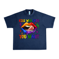 Navy kiss whoever you want Urban Heavy Tee - JahusDesignShop