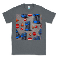 Charcoal Heather scissor lift seamless pattern Classic Tee - BundleAndBundleShop