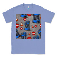 Colony Blue scissor lift seamless pattern Classic Tee - BundleAndBundleShop