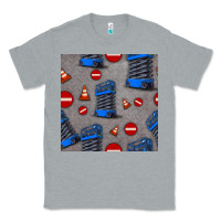 Heather Grey scissor lift seamless pattern Classic Tee - BundleAndBundleShop