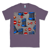 Lavender scissor lift seamless pattern Classic Tee - BundleAndBundleShop