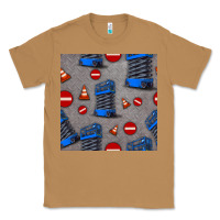 Toasted Coconut scissor lift seamless pattern Classic Tee - BundleAndBundleShop