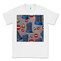 White scissor lift seamless pattern Classic Tee - BundleAndBundleShop