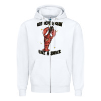 White out here lookin like a snack boujee Zipper Hoodie - MaliasSmallBusiness
