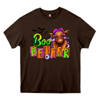 Chocolate Brown Boo Heifer baby Cow Heavy Core Tee - RanaPortraitStore