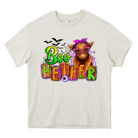 Cream Boo Heifer baby Cow Heavy Core Tee - RanaPortraitStore