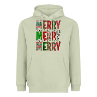 Matcha Merry Merry Merry Christmas Heavyweight Hoodie - BundleAndBundleShop