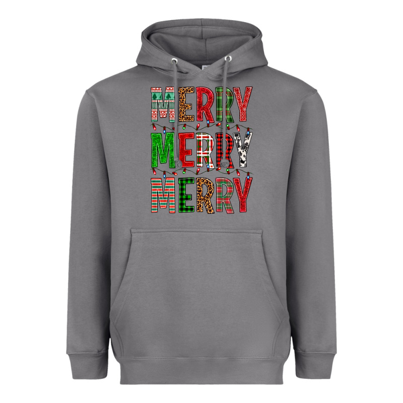 Merry Merry Merry Christmas Heavyweight Hoodie by BundleAndBundleShop | Teevron