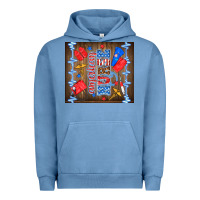 Pigment Pebble Blue American nurse Urban Hoodie - TumblerDesignByShophia