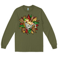 Army Green christmas baby jesus sunflower Long Sleeve Tee - Jasminsmagicworld