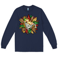 Navy christmas baby jesus sunflower Long Sleeve Tee - Jasminsmagicworld