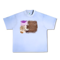 Grape Ice Wood Cowhide Pattern Urban Heavy Tee - Bettercallsaul