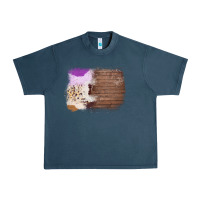 Midnight Navy Wood Cowhide Pattern Urban Heavy Tee - Bettercallsaul