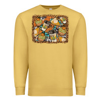 Antique Gold autumn distressed background Premium Sweatshirt - BundleAndBundleShop