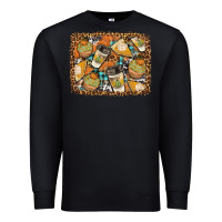 Black autumn distressed background Premium Sweatshirt - BundleAndBundleShop