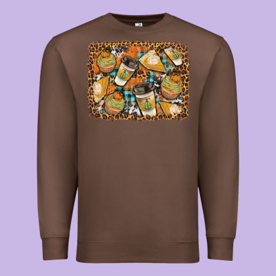 Autumn Distressed Background Premium Sweatshirt Designed By Bundleandbundleshop