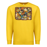 Lemon autumn distressed background Premium Sweatshirt - BundleAndBundleShop