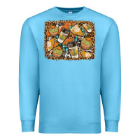 Ocean Blue autumn distressed background Premium Sweatshirt - BundleAndBundleShop