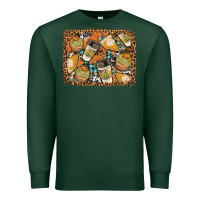 Sports Green autumn distressed background Premium Sweatshirt - BundleAndBundleShop