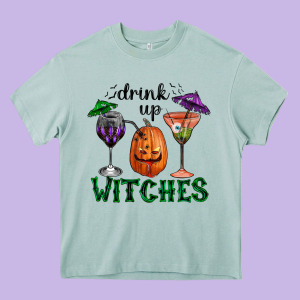 Drink Up Witches Halloween Heavy Core Tee Designed By Ranaportraitstore