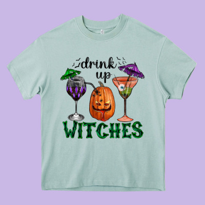 Heavy Core Tee Drink Up Witches Halloween