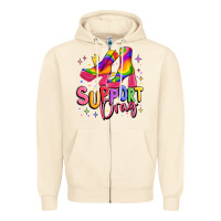 Sandshell support drag pride Zipper Hoodie - MaliasSmallBusiness