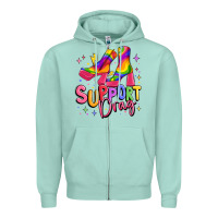 Seafoam support drag pride Zipper Hoodie - MaliasSmallBusiness