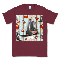 Burgundy forklift seamless pattern Classic Tee - BundleAndBundleShop