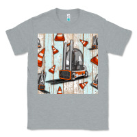 Heather Grey forklift seamless pattern Classic Tee - BundleAndBundleShop
