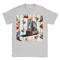 Moon Dust forklift seamless pattern Classic Tee - BundleAndBundleShop