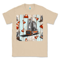 Mushroom forklift seamless pattern Classic Tee - BundleAndBundleShop