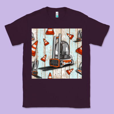 Forklift Seamless Pattern Classic Tee Designed By Bundleandbundleshop